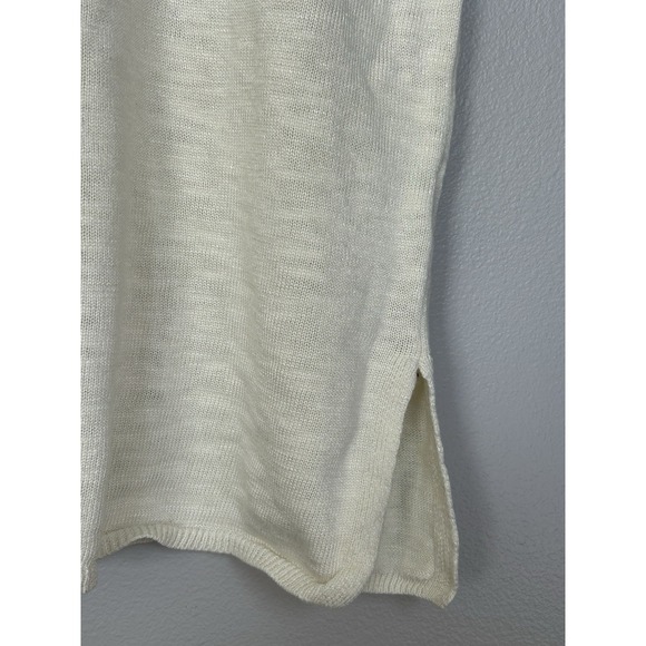 FP Beach Marina Del Sol Sweater Top Cream small oversized boho Beach Preppy Knit - Picture 5 of 12